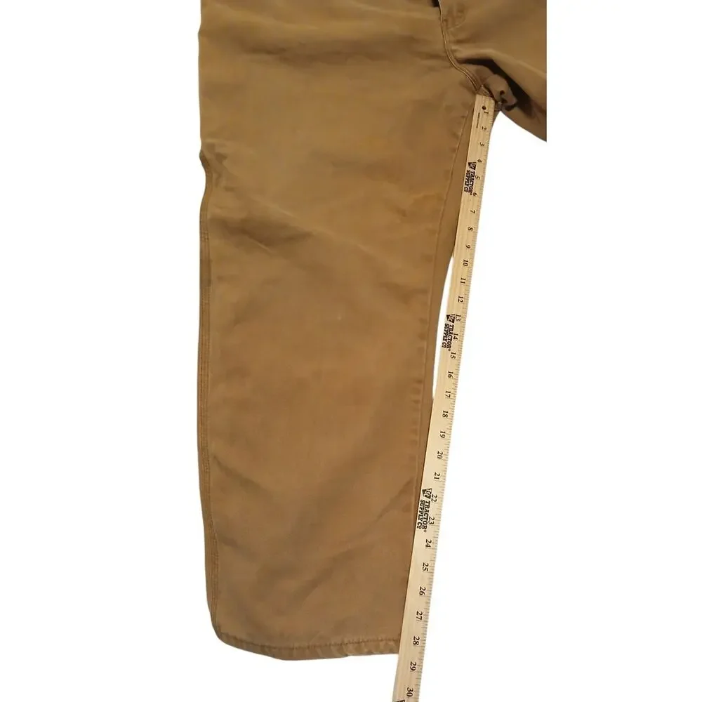 Dickies Mens Carpenter Work Pants 44x30 Relaxed Fit Canvas Cotton~SEE HOLE (Pic)